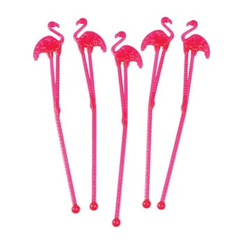 Set 12 bețisoare cocktail rex london flamingo