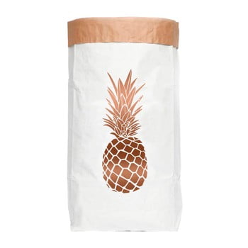Sac depozitare din hârtie reciclată really nice things copper pineapple