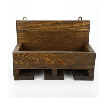 Stand pentru vin fabricat manual, din lemn masiv cu suport pentru pahare catalin regina, 30 x 20 x 14 cm