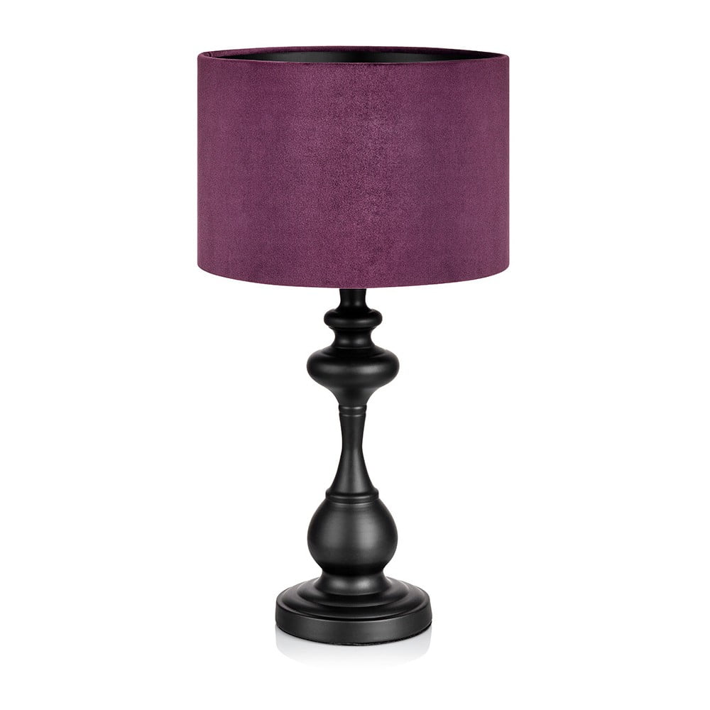 Černo-fialová stolní lampa Markslöjd Connor