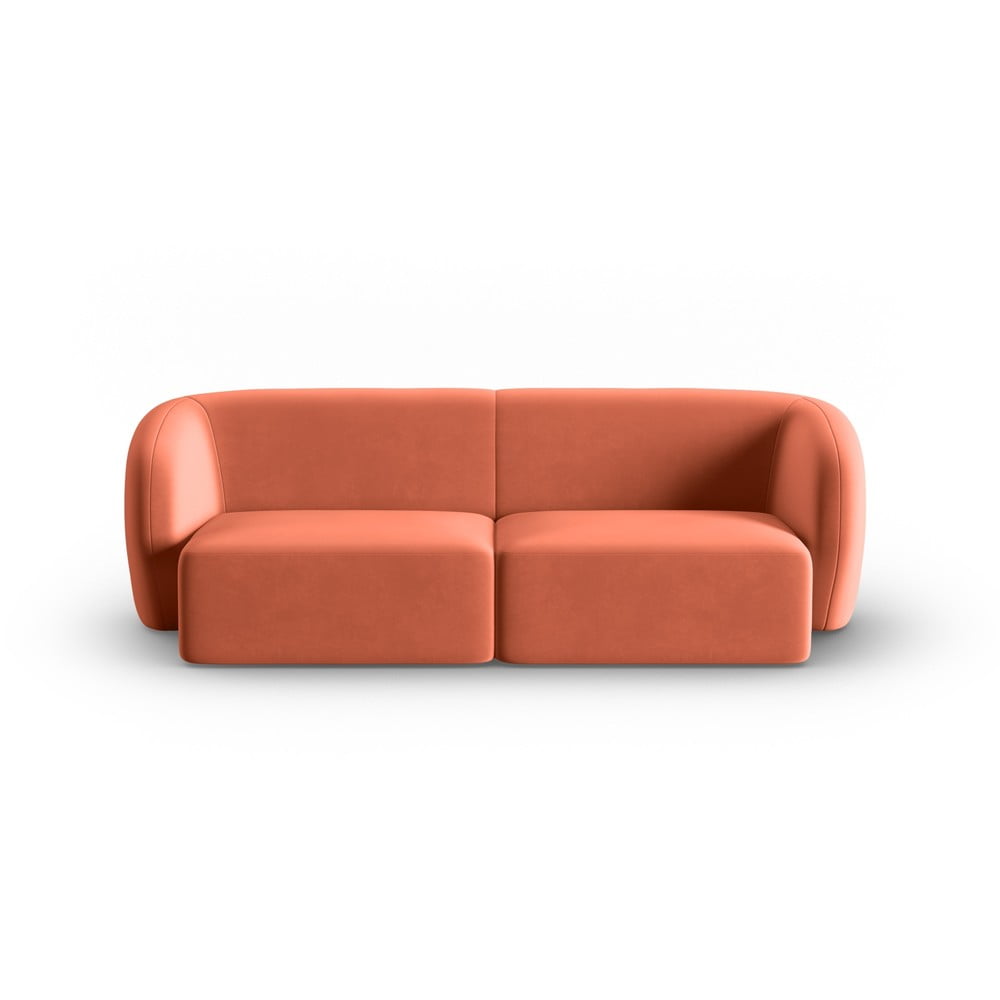 Růžová sametová pohovka 188 cm Paolo – Milo Casa