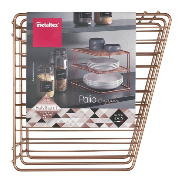 Rohový stojan v měděné barvě Metaltex