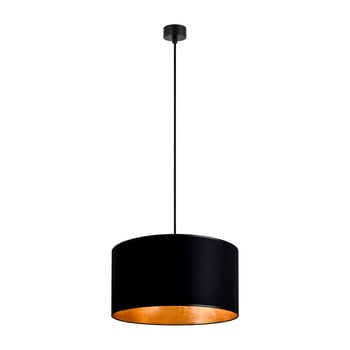 Lustră cu interior argintiu sotto luce mika, ∅ 36 cm, negru