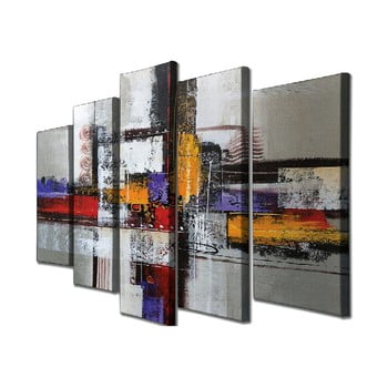 Tablou pe pânză din 5 piese abstract