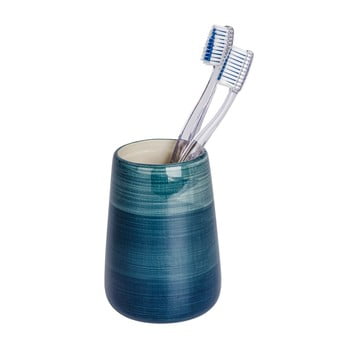 Suport pentru periuțe de dinți wenko pottery, albastru petrol