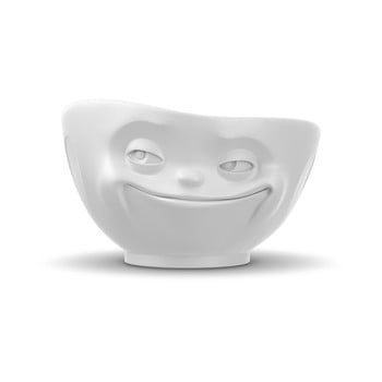 Bol porțelan, zâmbet 58products, alb mat