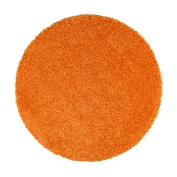 Covor rotund universal aqua liso, ø 80 cm, portocaliu
