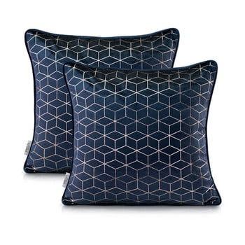 Set 2 fețe de pernă AmeliaHome Nancy Darkblue, 45 x 45 cm