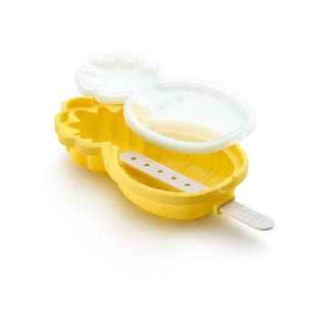 Formă din silicon pentru înghețată în formă de ananas lékué, galben