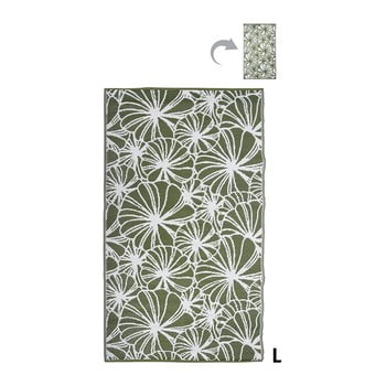 Covor reversibil pentru exterior Esschert Design Flowers, 152 x 241 cm