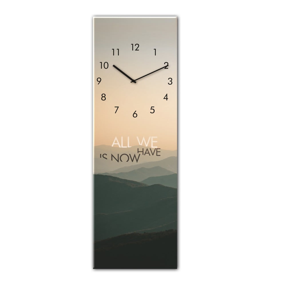 Nástěnné hodiny Styler Glassclock Mountains, 20 x 60 cm