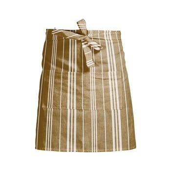 Șorț de bucătărie linen couture delantal white stripes, galben