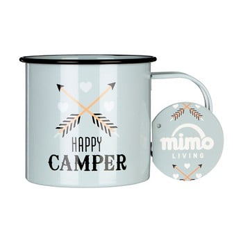 Cană din metal Premier Housewares Happy Camper, 350 ml