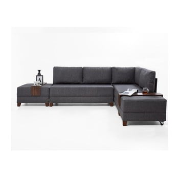 Canapea extensibilă cu 2 blaturi balcab home diana, gri