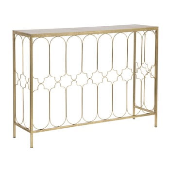 Masă consolă mauro ferretti balcony, 112 x 31 cm, auriu