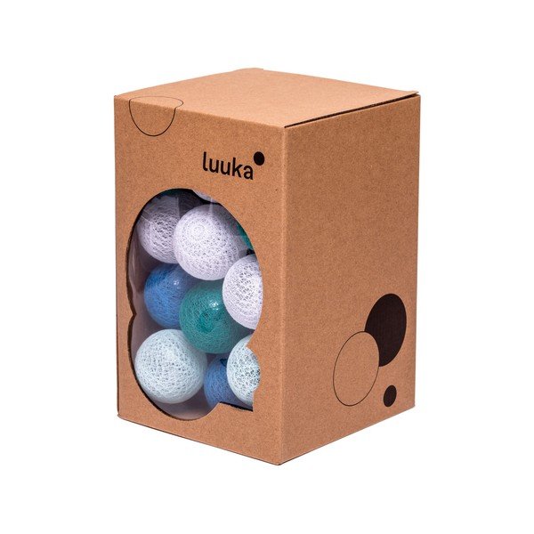 Tyrkysový světelný řetěz s LED žárovkami Luuka, 30 světýlek