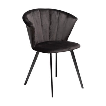 Fotoliu dan–form denmark merge velvet, negru