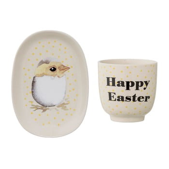 Set farfurie cu pahar din ceramică bloomingville pollito