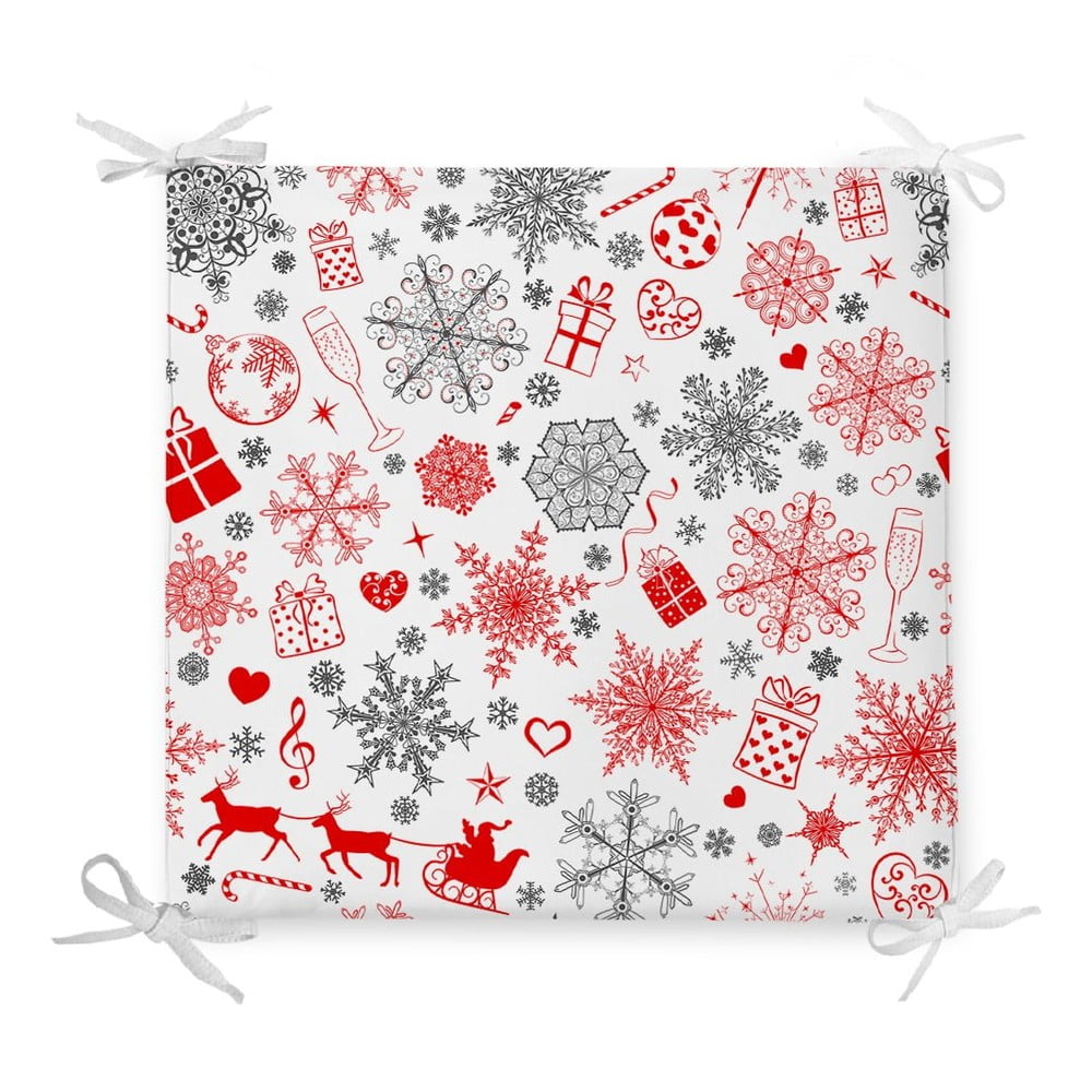 Vánoční podsedák s příměsí bavlny Minimalist Cushion Covers Ornaments, 42 x 42 cm