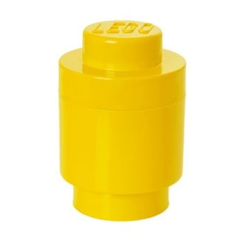 Cutie depozitare rotundă LEGO®, galben, ⌀ 12,5 cm