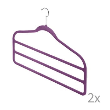 Set 2 umerașe pentru pantaloni domopak living, violet