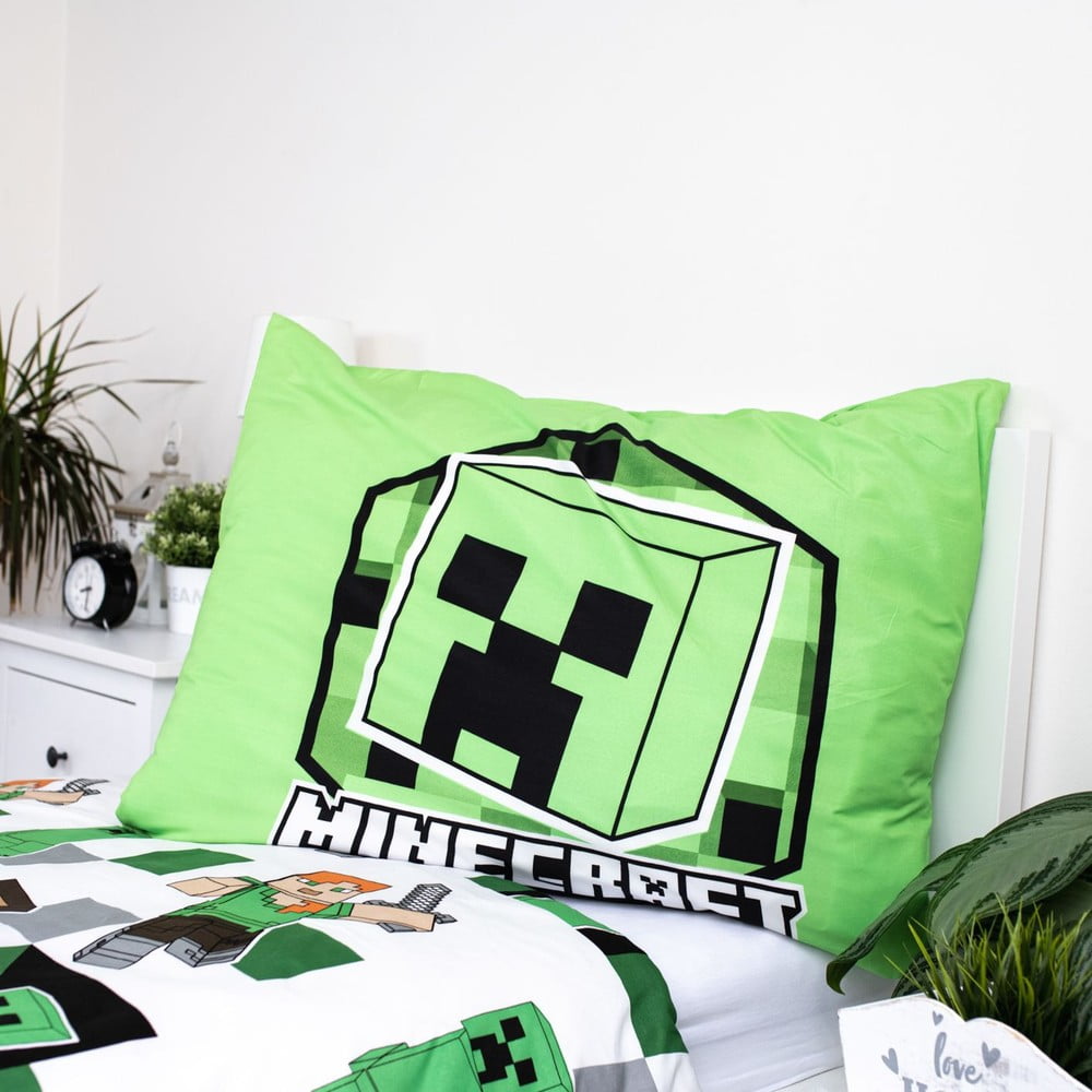 Produktové foto Dětské povlečení na jednolůžko z mikrovlákna 140x200 cm Minecraft – Jerry Fabrics