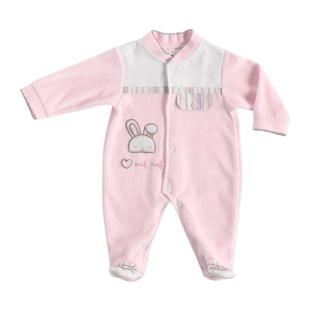 Dětské růžové pyžamo pro novorozence Naf Naf Rabbit