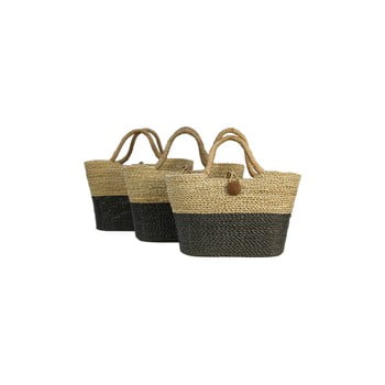 Set 3 coșuri depozitare din iarbă de mare hsm collection basket set duro