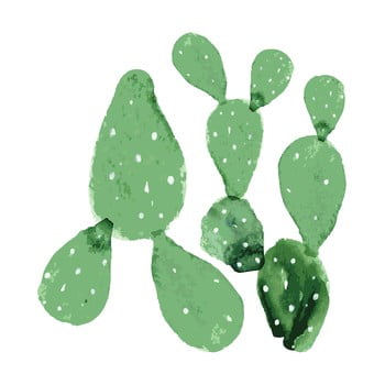 Autocolant pentru perete dekornik green cacti