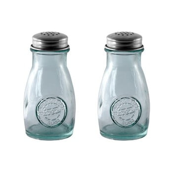 Set recipiente pentru sare și piper din sticlă reciclată ego dekor authentic