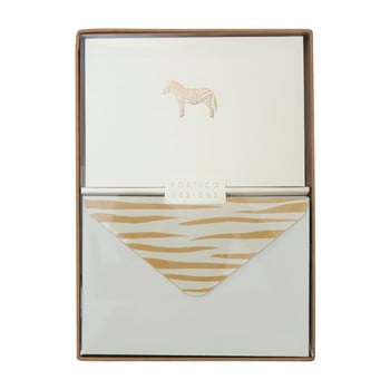 Set 10 felicitări cu plic portico designs zebra