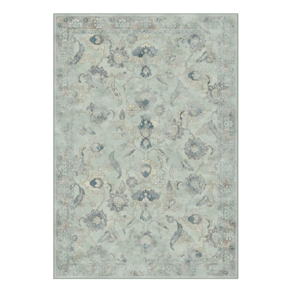 Světle modrý koberec ze směsi viskózy a bavlny Safavieh Serafina Vintage 200 x 279 cm