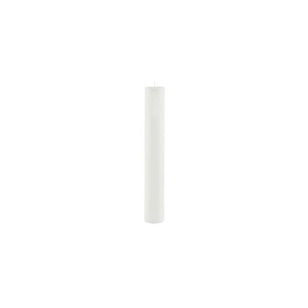 Bílá dlouhá svíčka Ego Dekor Cylinder Pure, doba hoření 28 h
