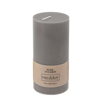Lumânare baltic candles eco, înălțime 15 cm, gri