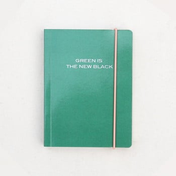 Agendă Caroline Gardner Green is the New Black, 320 file, verde