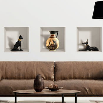 Set 3 autocolante 3d pentru perete ambiance egyptian