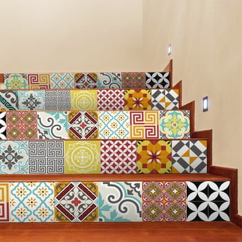Set 2 autocolante pentru scări ambiance mosaic, 15 x 105 cm