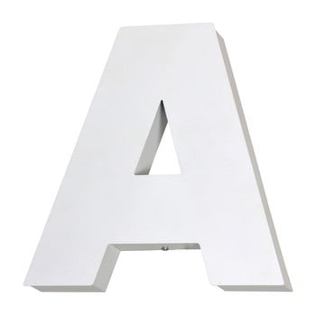 Decorațiune luminoasă în formă de literă Glimte Letter A, alb