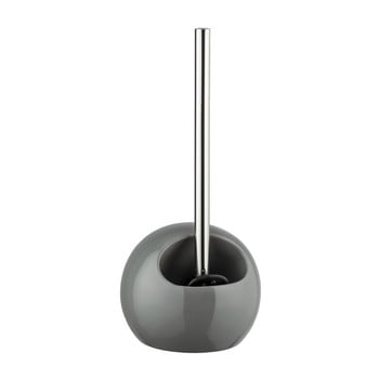 Perie cu suport din ceramică pentru toaletă wenko rimless, gri închis