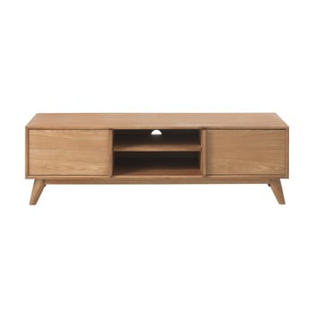 Comodă tv din lemn de stejar alb unique furniture rho