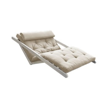 Șezlong extensibil cu 2 locuri karup design figo white/beige