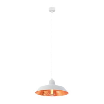 Lustră cu interiorul arămiu bulb attack cinco, alb