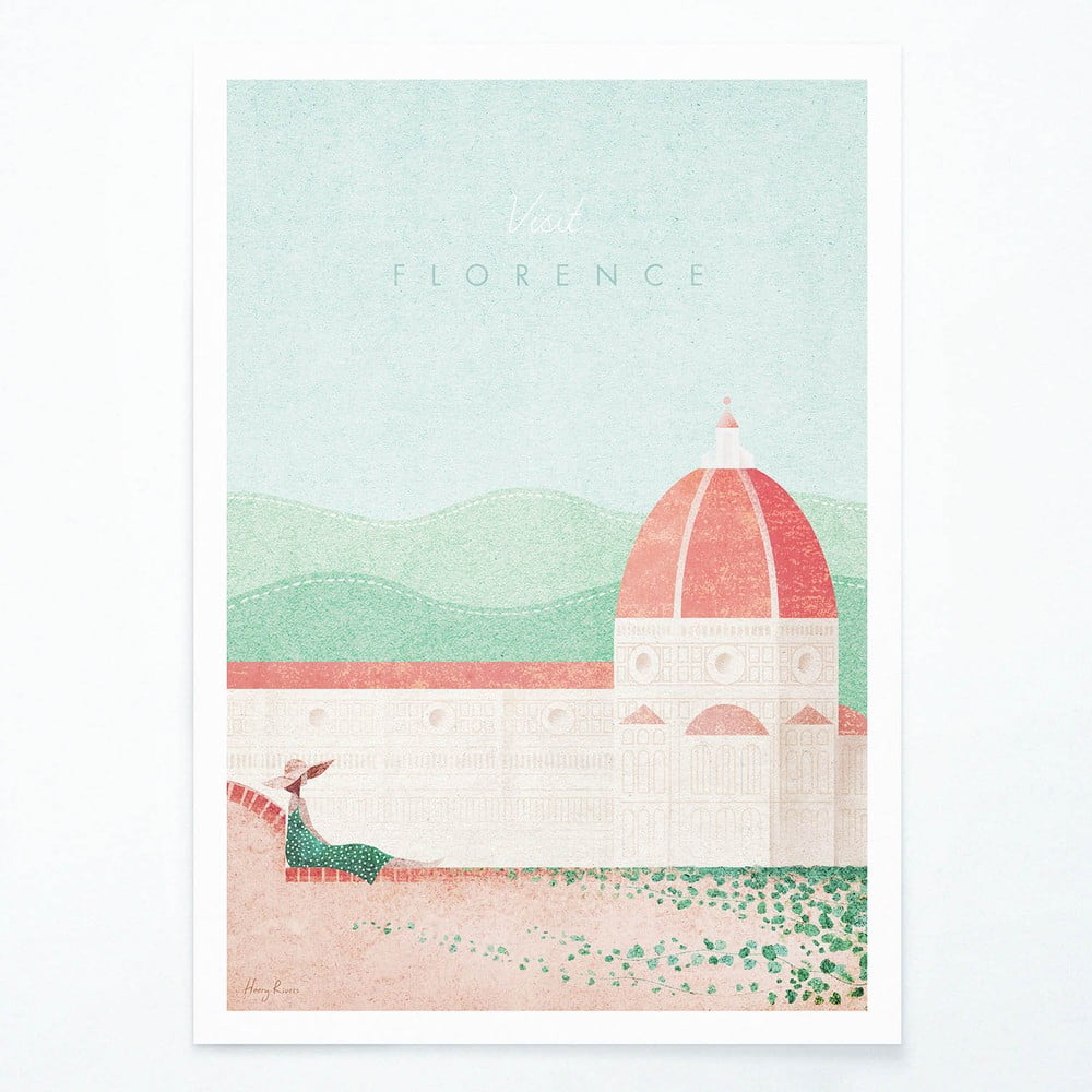 Plakát Travelposter Florence, A3
