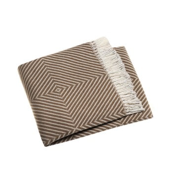 Pled din amestec de bumbac euromant tebas, 140 x 180 cm, maro coffee