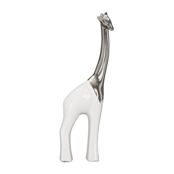 Statuetă decorativă din ceramică Mauro Ferretti Elefante Giraffa, înălțime 35 cm, alb