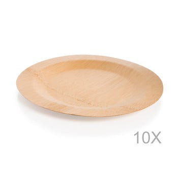 Set 10 farfurii din bambus bambum veni, ø 28 cm