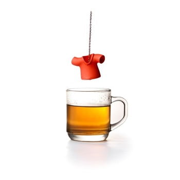 Infuzor de ceai qualy&co tea shirt, roșu