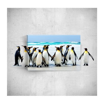 Tablou de perete 3d mosticx penquins, 40 x 60 cm