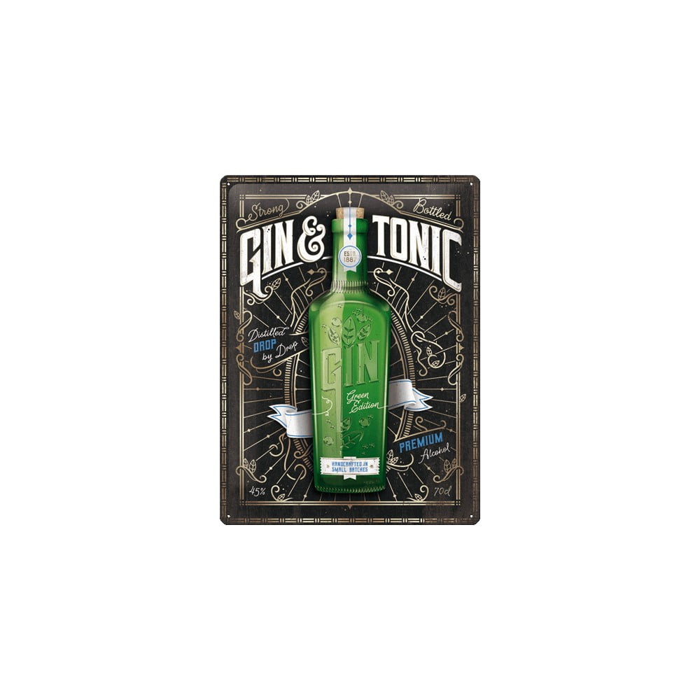Nástěnná dekorativní cedule Postershop Gin & Tonic