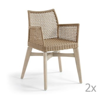 Set 2 scaune la forma rodini, bej